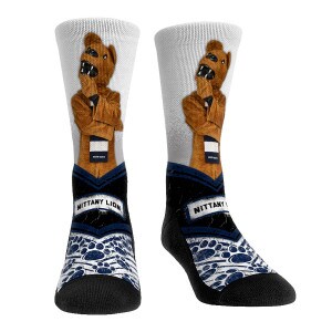 navy socks with Penn State Nittany Lion Mascot and paw prints